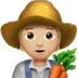 🧑🏼‍🌾 farmer: medium-light skin tone display on Apple